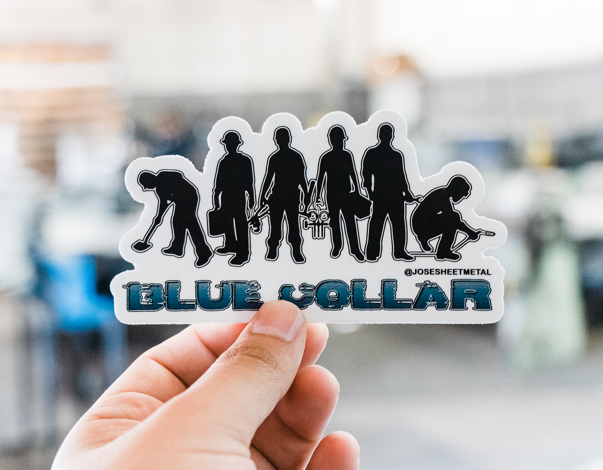 Proud To Be Blue Collar Sticker - Medium
