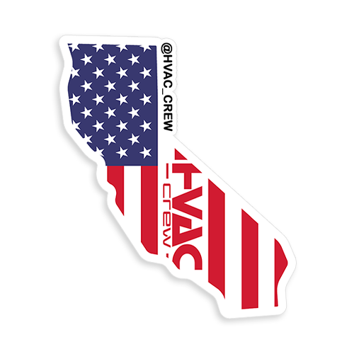 California State Hvac Crew Sticker