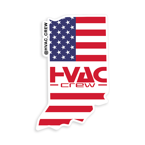 Indiana State Hvac Crew Sticker