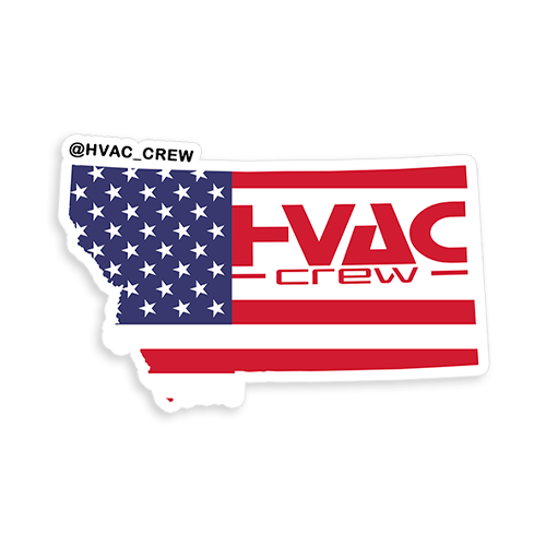 Montana State HVAC Crew Sticker