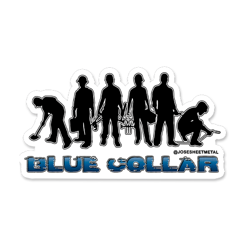 Blue Collar Sticker