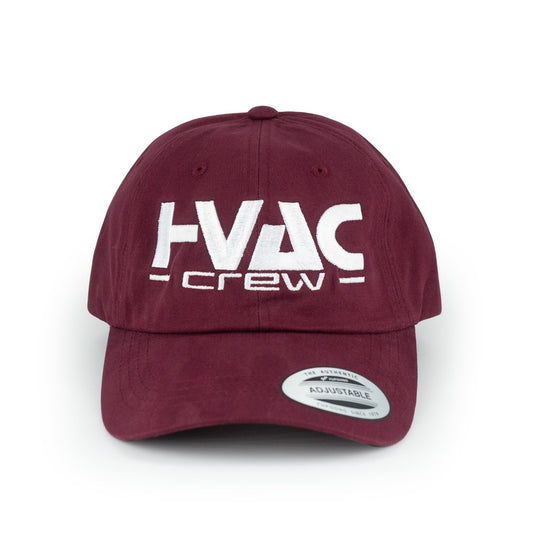 Hvac Crew Maroon Dad Cap