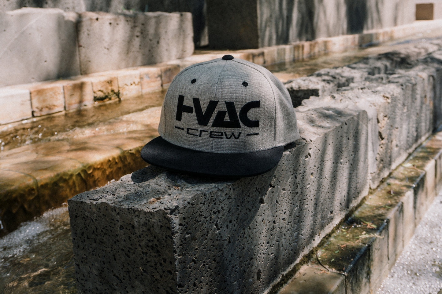 HVAC CREW Light-Gray Snapback