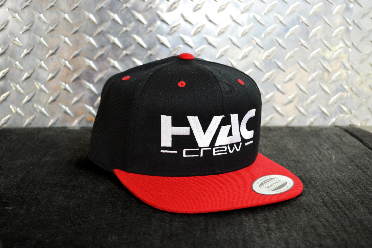 HVAC CREW Red Snapback