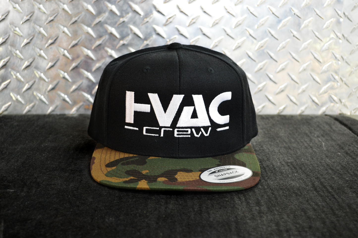 HVAC CREW Camo Black Snapback