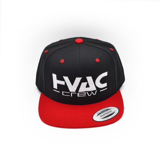 HVAC CREW Red Snapback