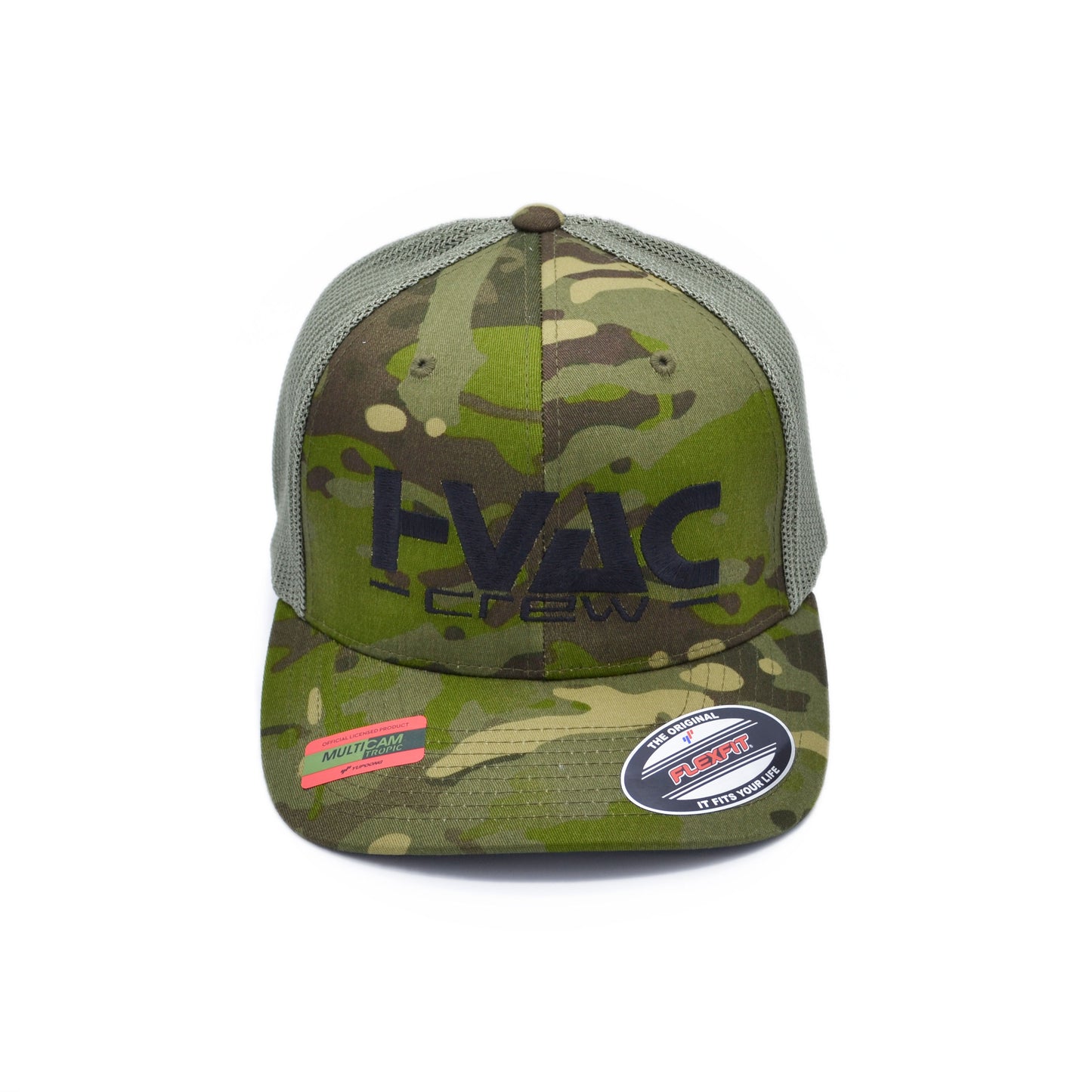 HVAC Crew Green Camo Flexfit