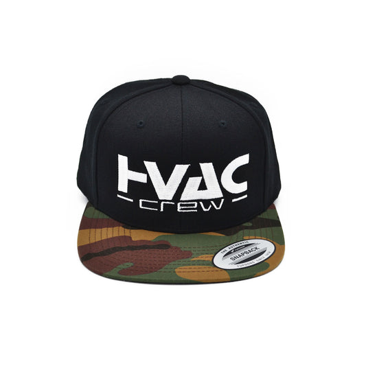 HVAC CREW Camo Black Snapback