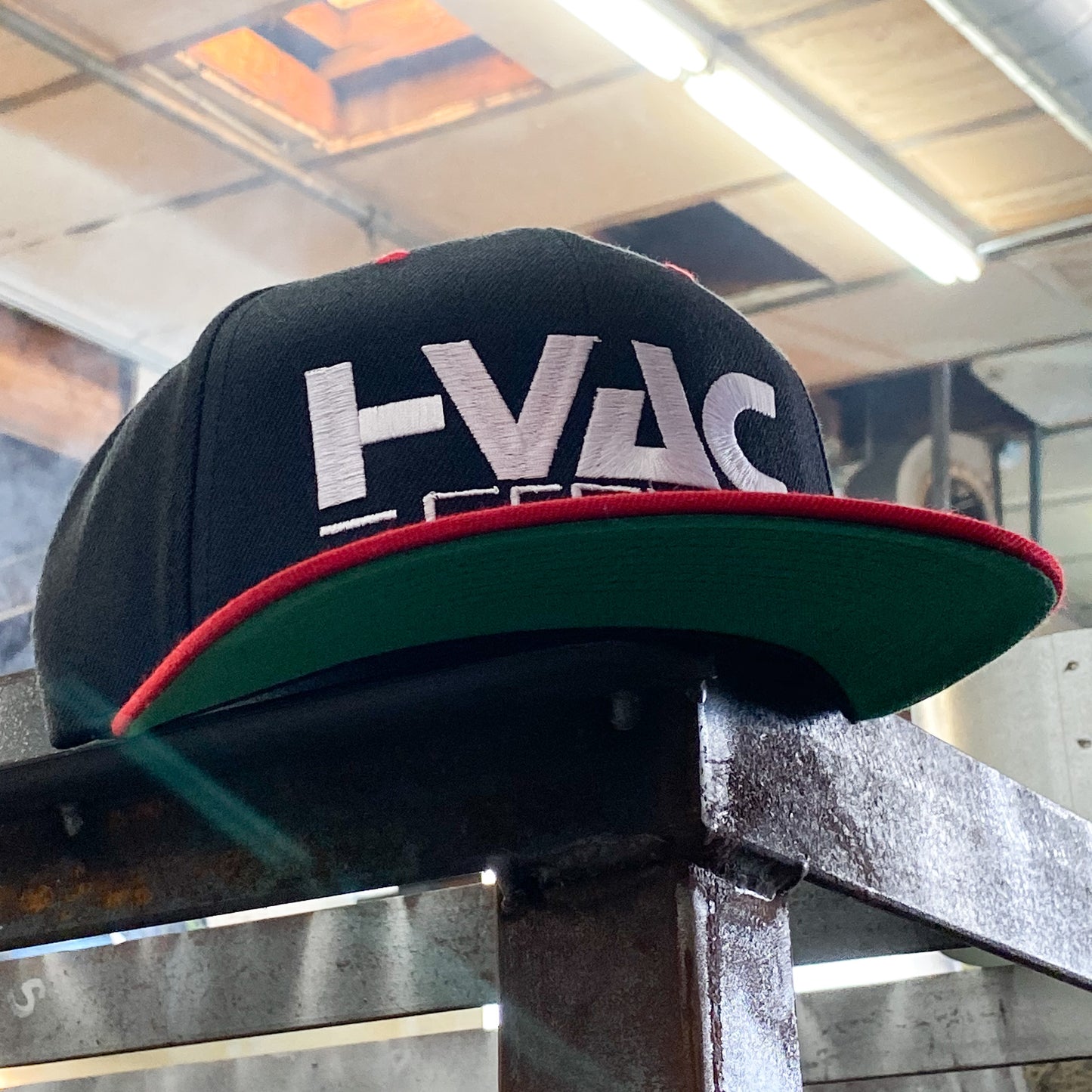 HVAC CREW Red Snapback