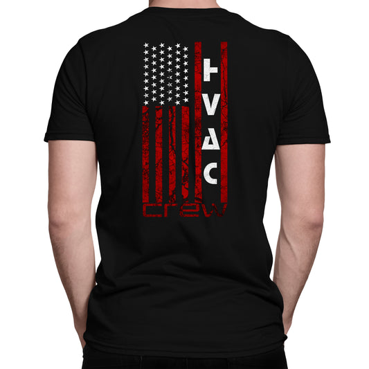 HVAC CREW USA FLAG T-SHIRT