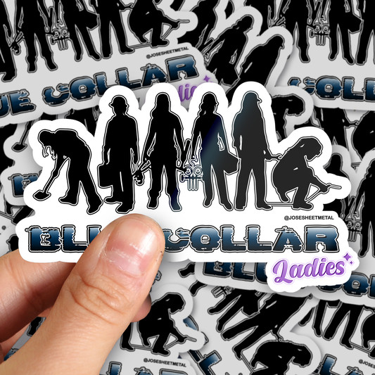 Blue Collar Ladies Sticker