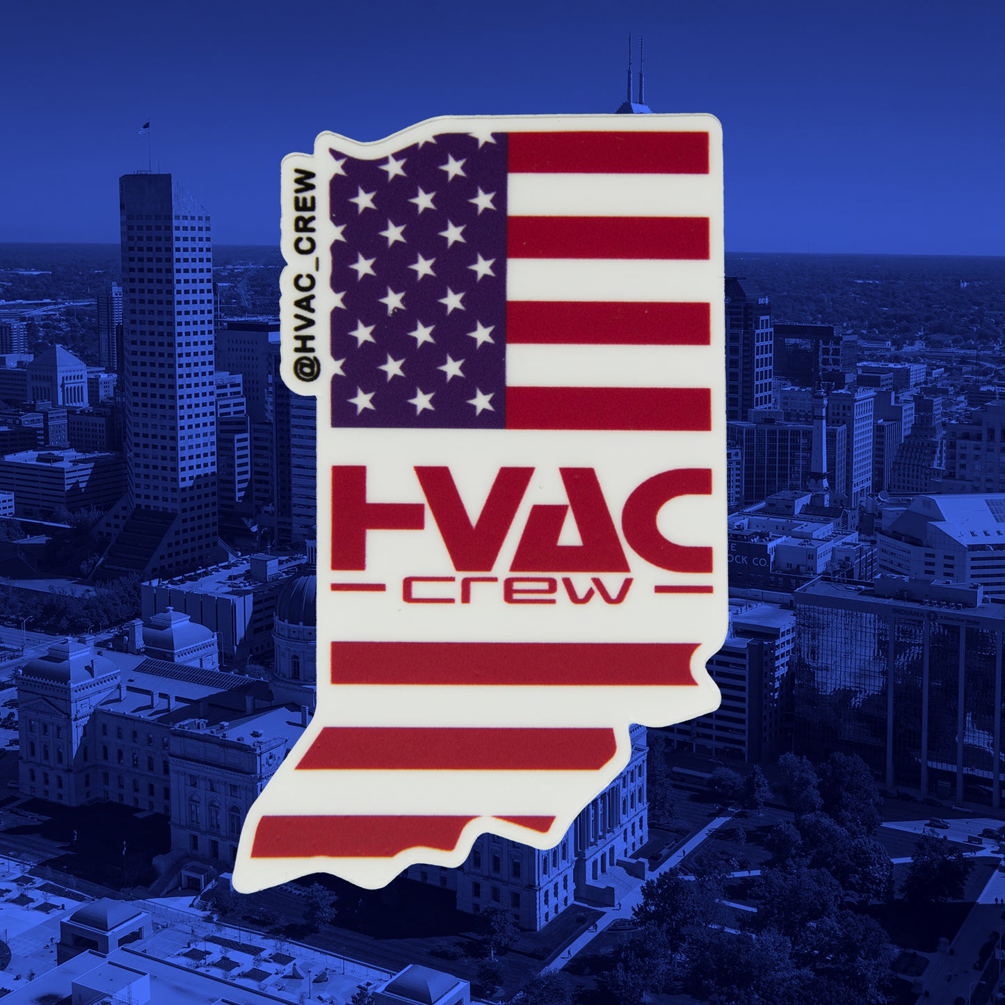 Indiana State Hvac Crew Sticker